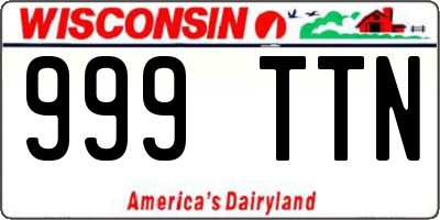 WI license plate 999TTN