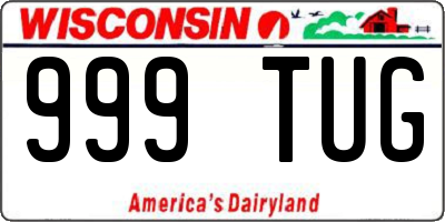 WI license plate 999TUG