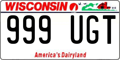 WI license plate 999UGT