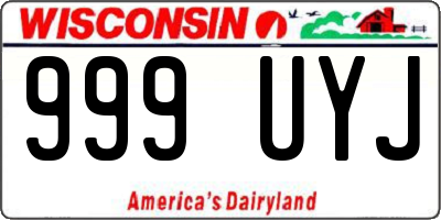WI license plate 999UYJ
