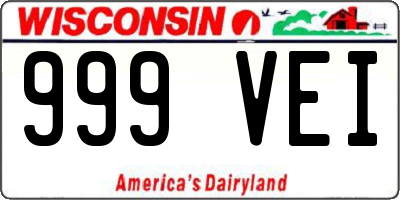 WI license plate 999VEI