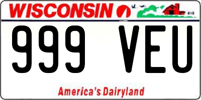 WI license plate 999VEU