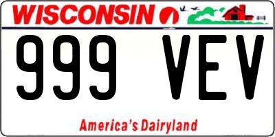 WI license plate 999VEV