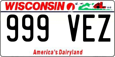 WI license plate 999VEZ