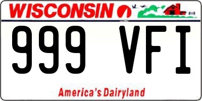 WI license plate 999VFI