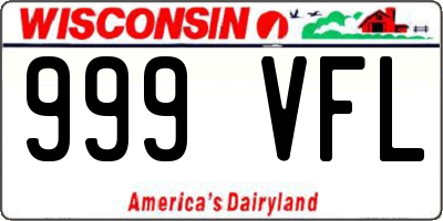 WI license plate 999VFL