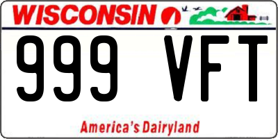 WI license plate 999VFT