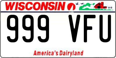 WI license plate 999VFU