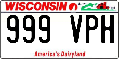 WI license plate 999VPH