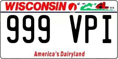 WI license plate 999VPI