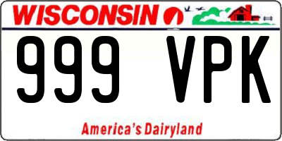 WI license plate 999VPK