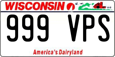 WI license plate 999VPS