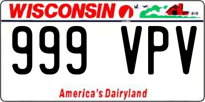 WI license plate 999VPV