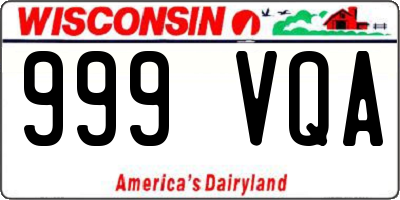 WI license plate 999VQA