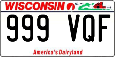 WI license plate 999VQF