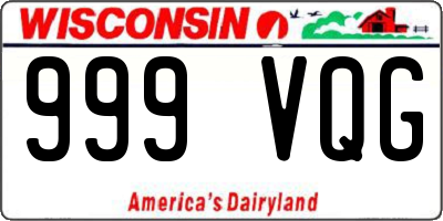 WI license plate 999VQG