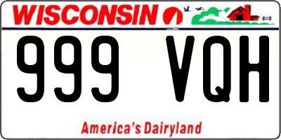 WI license plate 999VQH