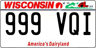 WI license plate 999VQI
