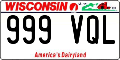 WI license plate 999VQL