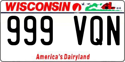 WI license plate 999VQN