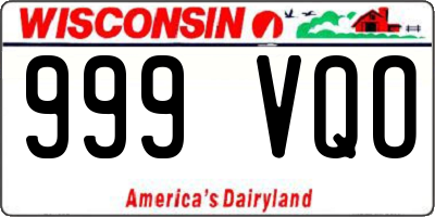 WI license plate 999VQO