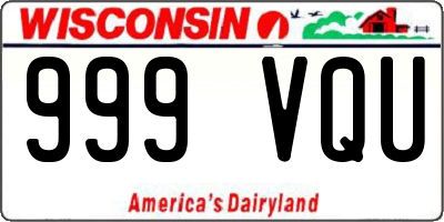 WI license plate 999VQU