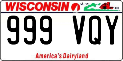 WI license plate 999VQY