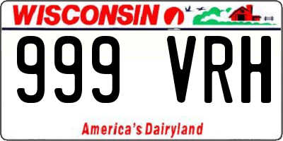 WI license plate 999VRH