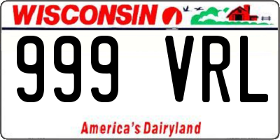 WI license plate 999VRL