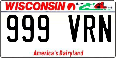 WI license plate 999VRN