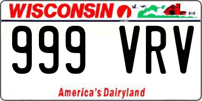 WI license plate 999VRV