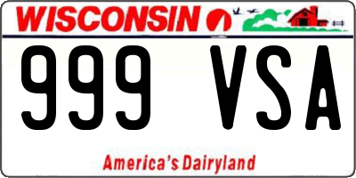 WI license plate 999VSA