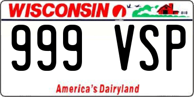 WI license plate 999VSP
