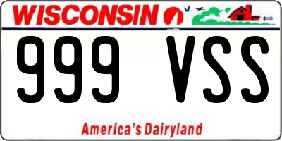 WI license plate 999VSS