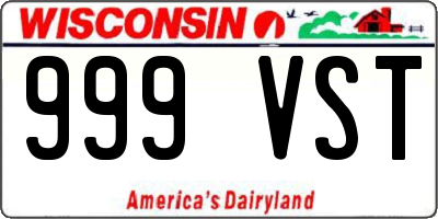 WI license plate 999VST