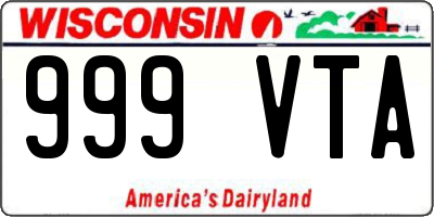 WI license plate 999VTA