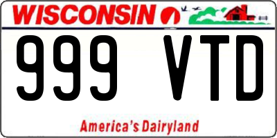 WI license plate 999VTD