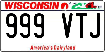 WI license plate 999VTJ