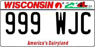 WI license plate 999WJC