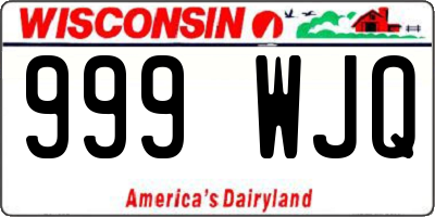 WI license plate 999WJQ