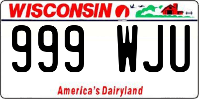 WI license plate 999WJU