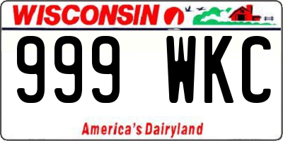 WI license plate 999WKC