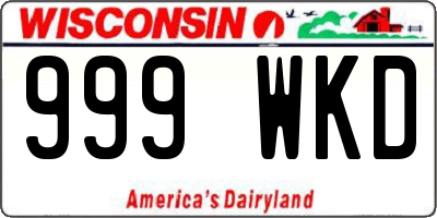 WI license plate 999WKD
