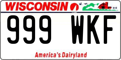 WI license plate 999WKF