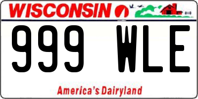 WI license plate 999WLE