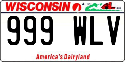 WI license plate 999WLV