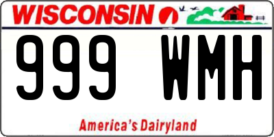 WI license plate 999WMH