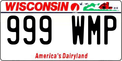 WI license plate 999WMP