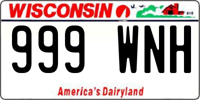 WI license plate 999WNH