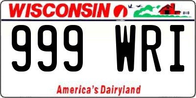 WI license plate 999WRI